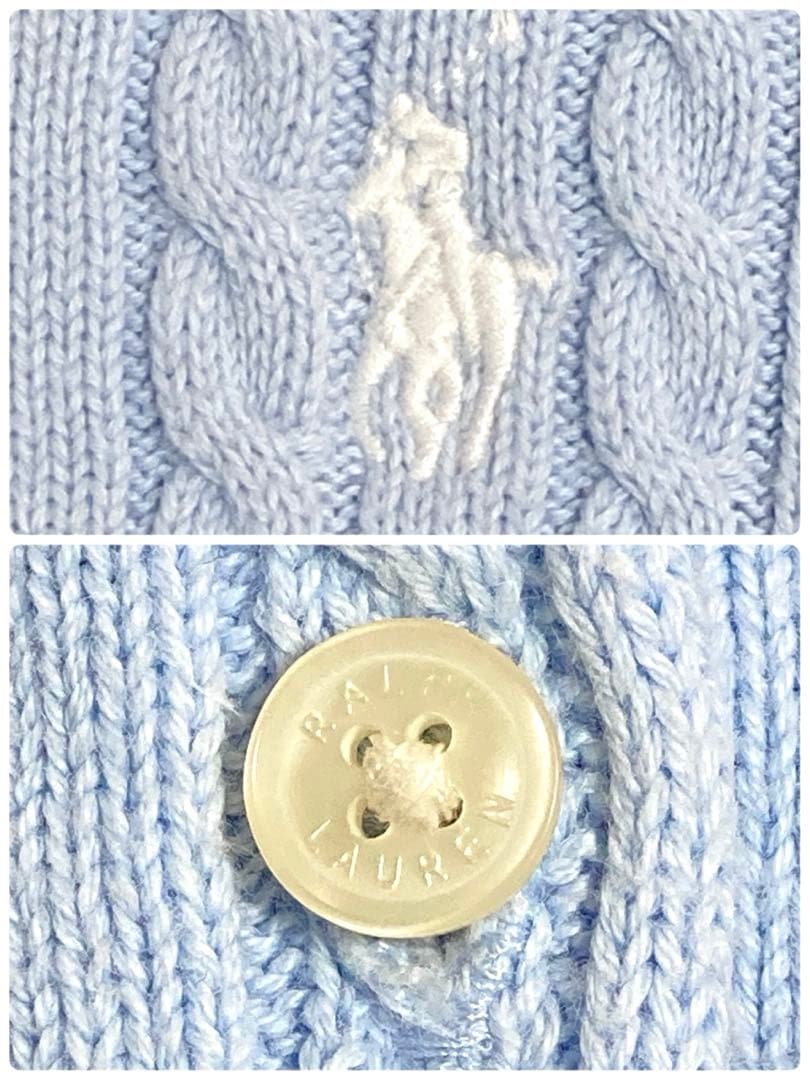 人気✨️ POLO RALPH LAUREN ロゴ 刺繍 ケーブル カーディガン