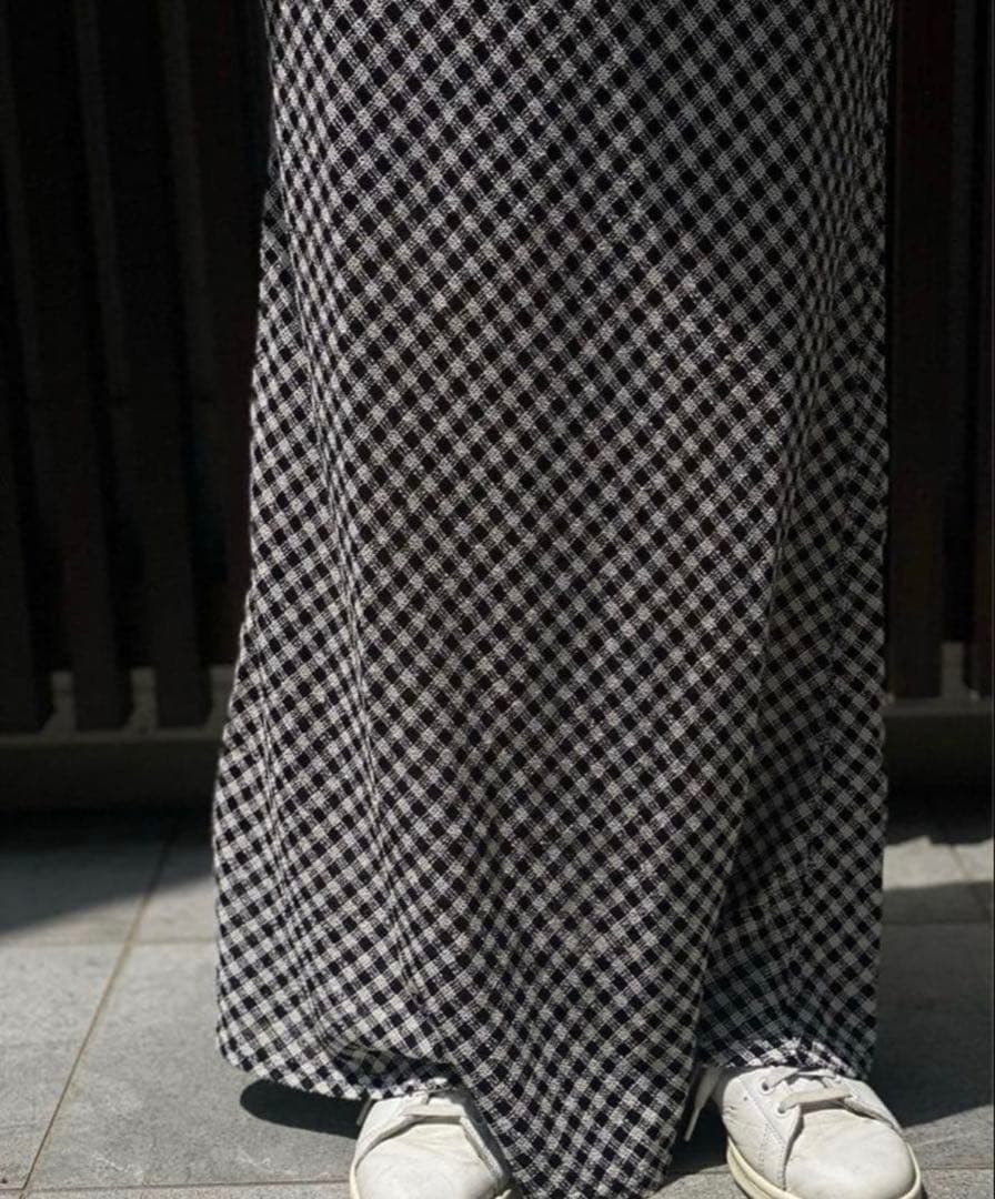 THE SHINZONE CHECK SKIRT/チェックスカート　S ロング