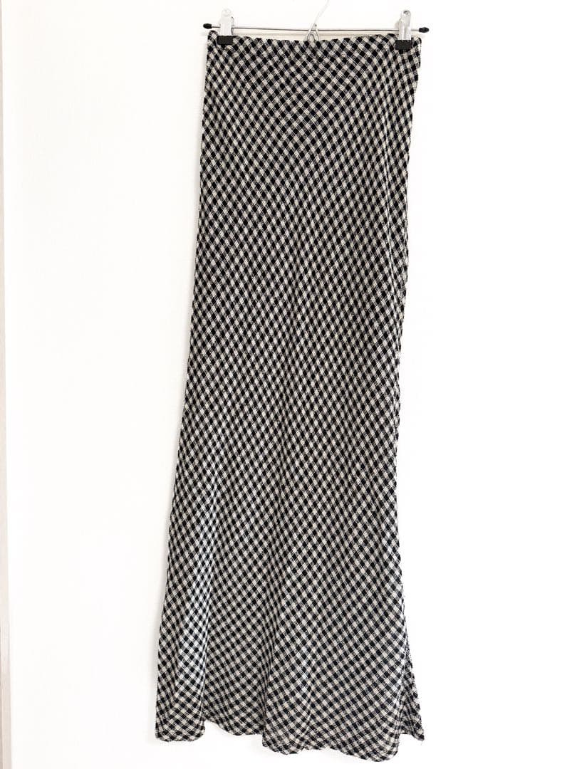 THE SHINZONE CHECK SKIRT/チェックスカート　S ロング