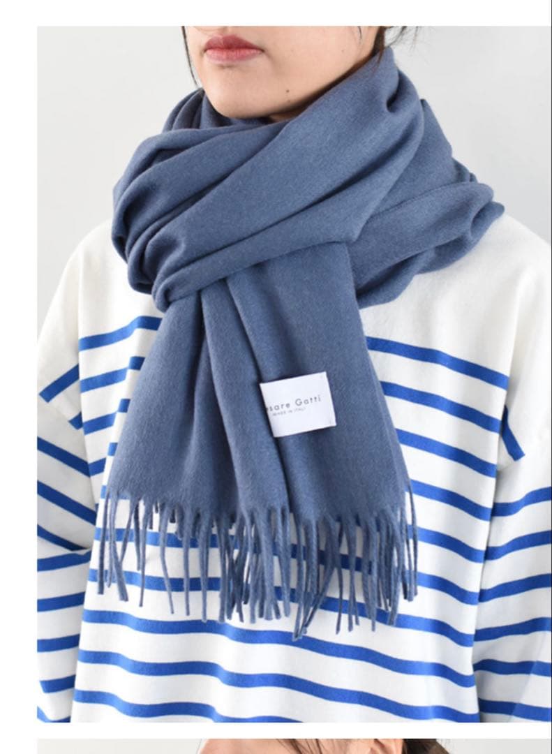 チェザーレ ガッティのカシミア大判ストール　ライラック　美品