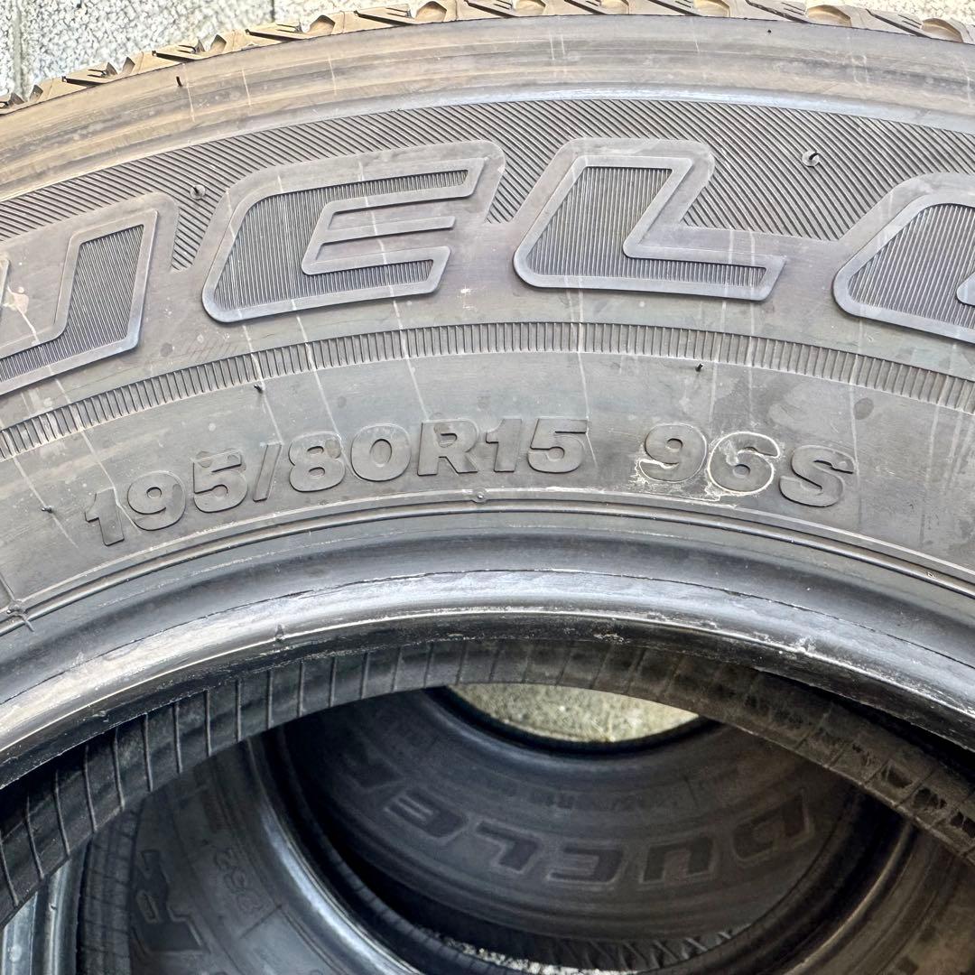しの 新車外しブリヂストン195/80R15タイヤ4本セット1/2②
