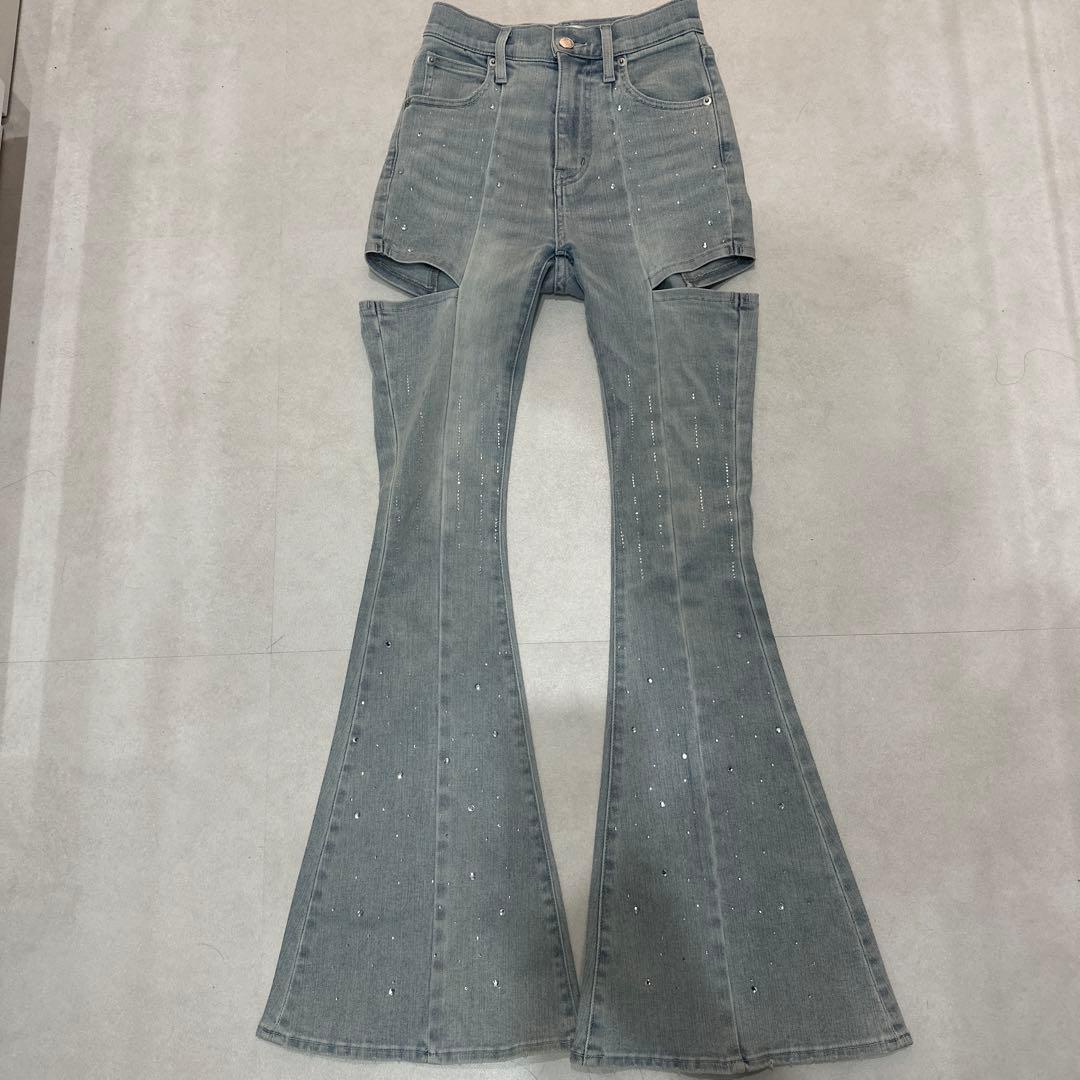 Darich ドロップビジューフレアデニムパンツ　Sサイズ
