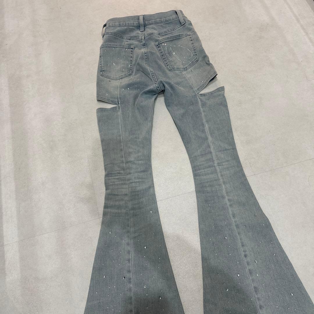 Darich ドロップビジューフレアデニムパンツ　Sサイズ
