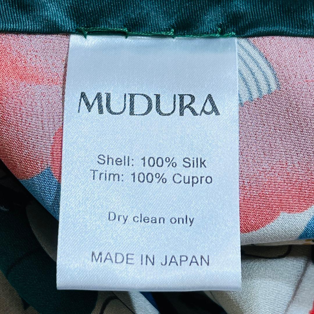 MUDURA シルク100% セットアップ 和モダン椿柄 日本製 ラグジュアリー