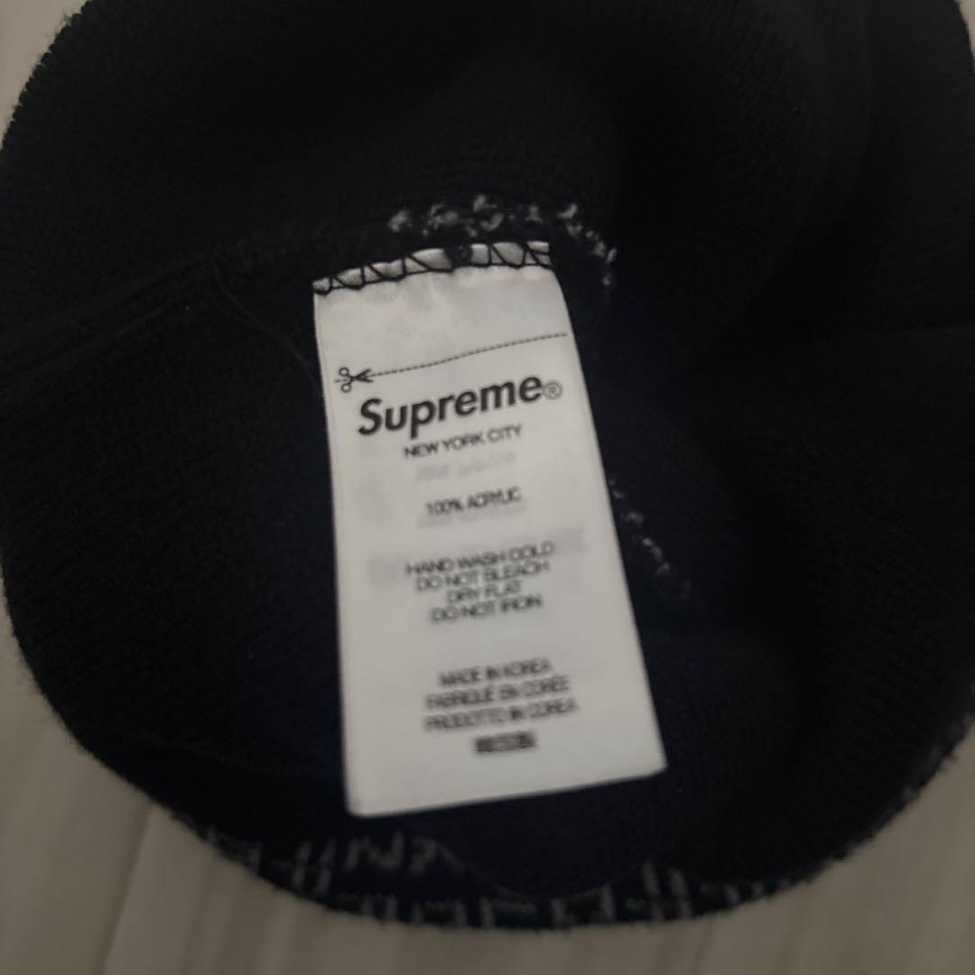 ［美品】Supreme 25SS Fuck Off Beanie (Black)