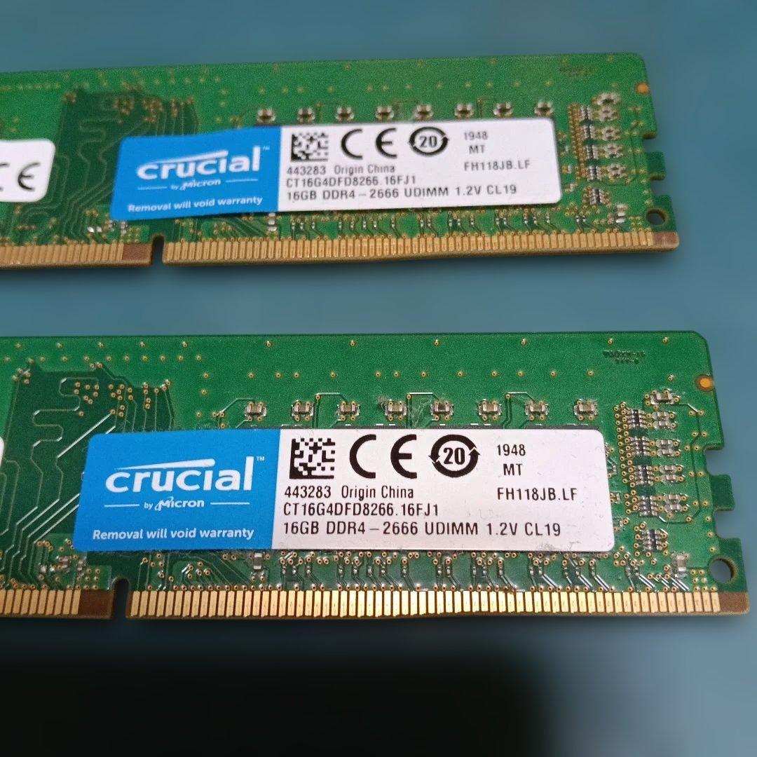 Crucial 16GB DDR4 2666MHz メモリ