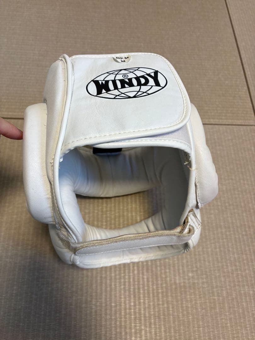 美品　WINDY ヘッドギア ホワイト Mサイズ　フルフェイス