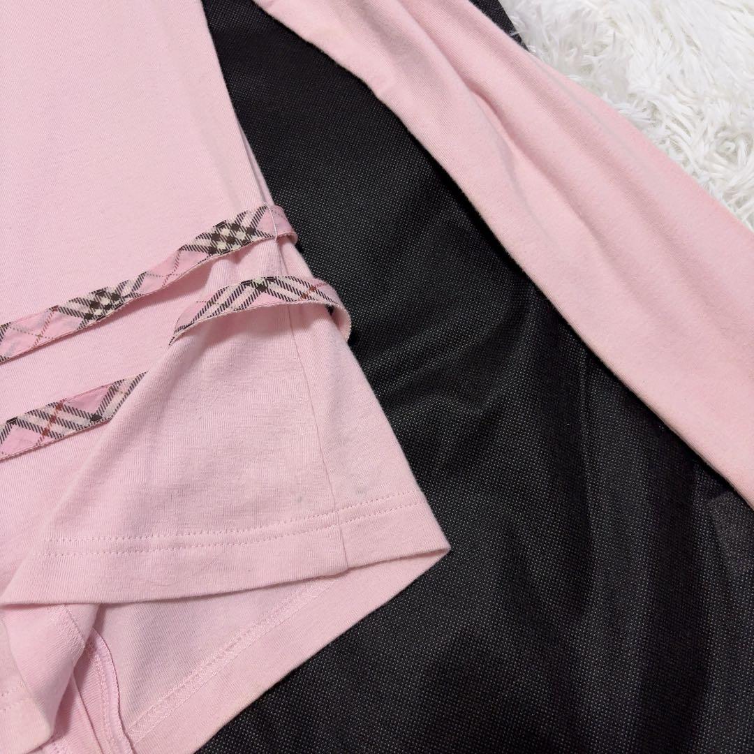 希少　BURBERRY BLUE LABEL カーディガン ピンク　ベルト付き
