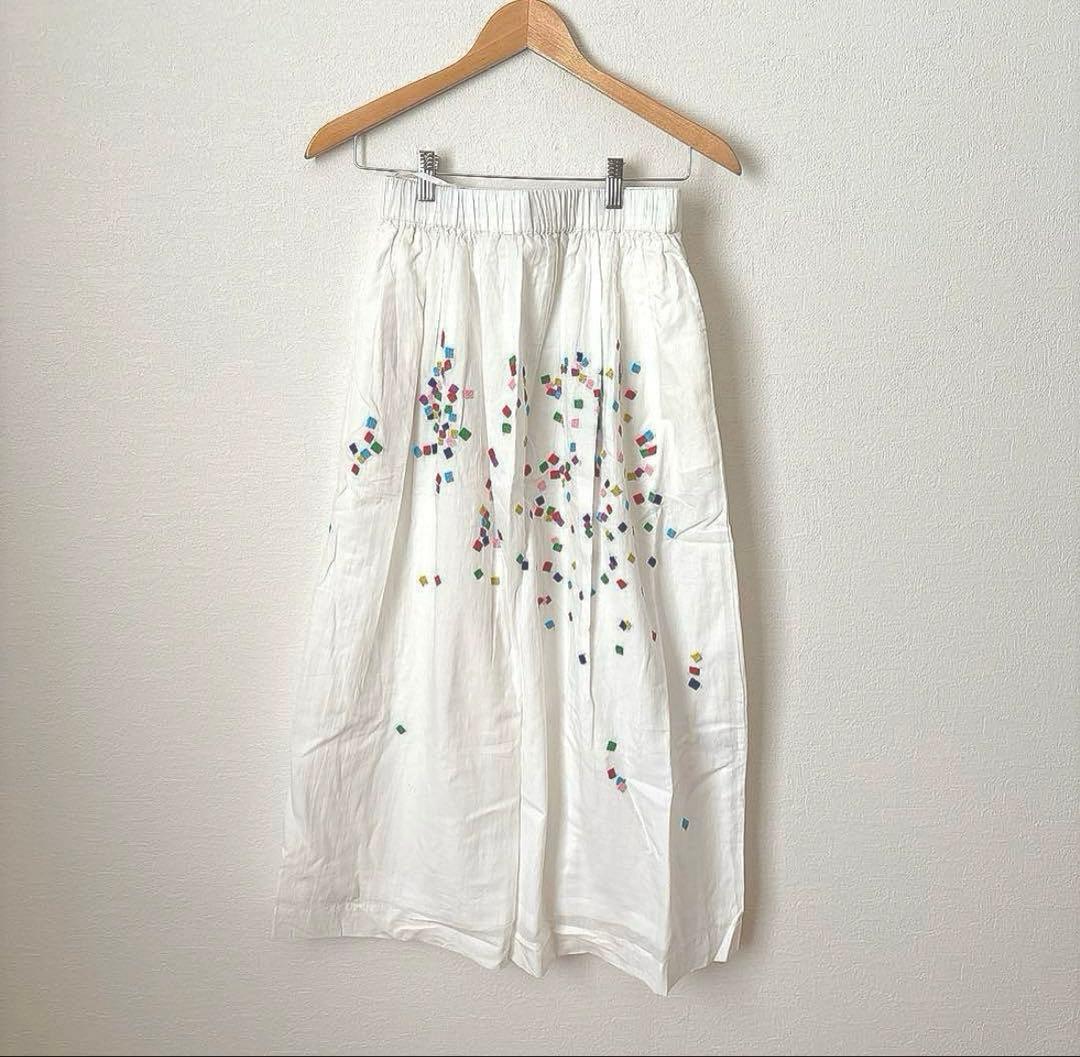 mii collection EN FETE パッチワーク刺繍スカート