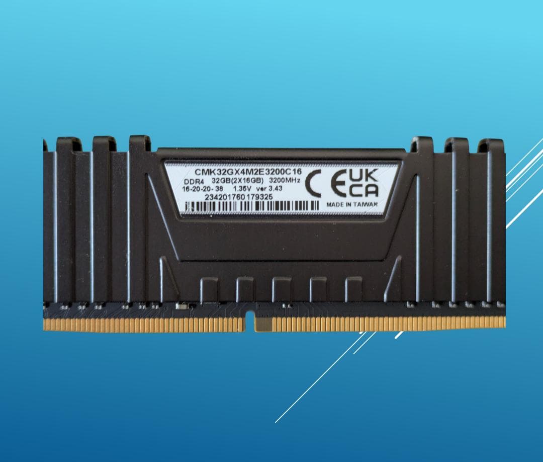 動作確認済み CORSAIR DDR4 32G(16Gx2)/#34A