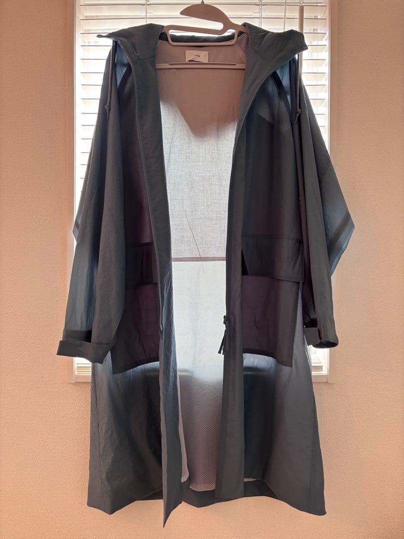 【美品/2回着用】ATON rain parka 撥水 スプリングジャケット