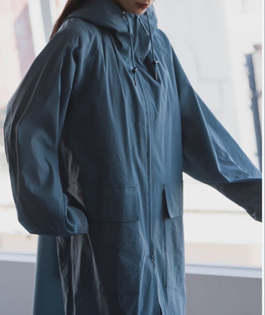 【美品/2回着用】ATON rain parka 撥水 スプリングジャケット