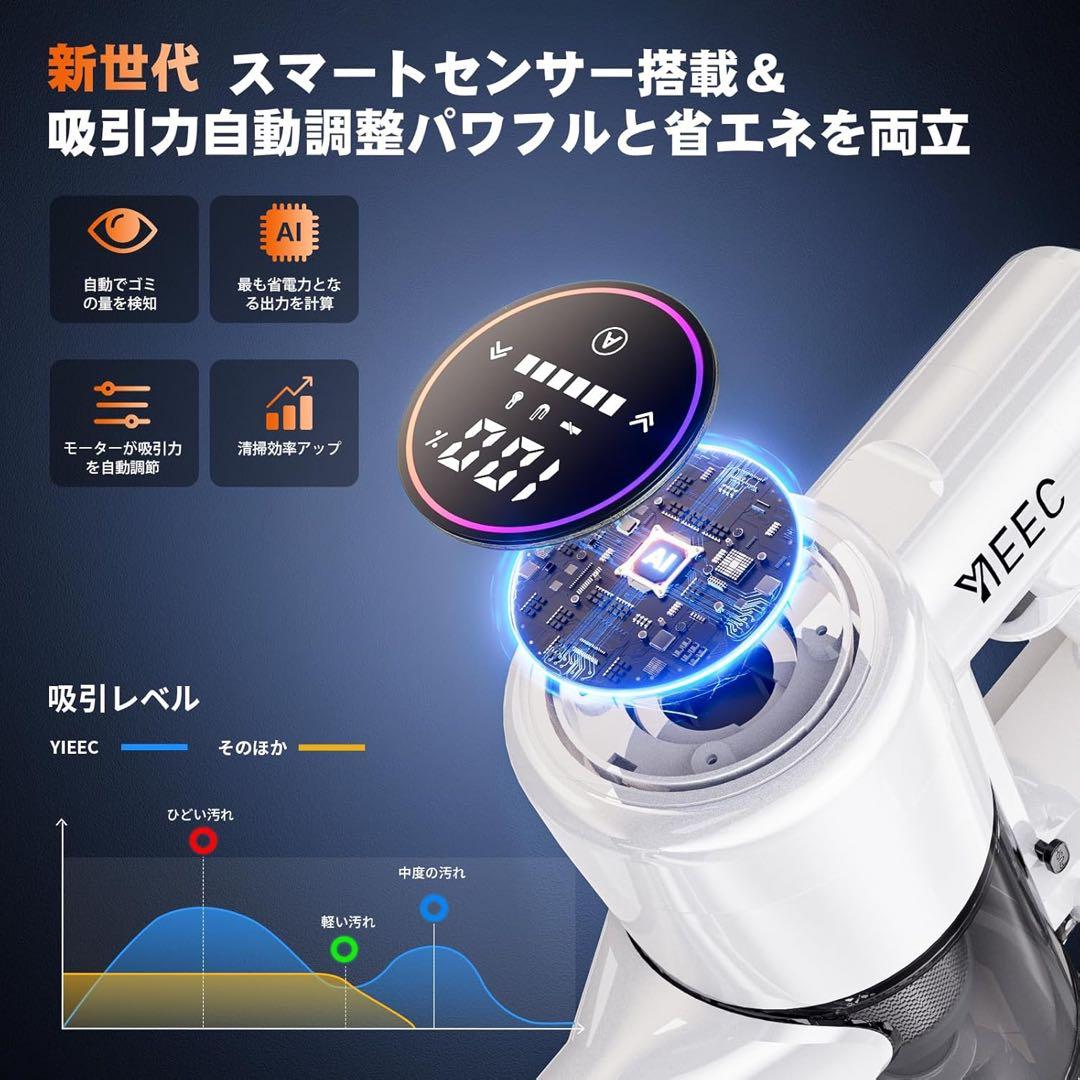 掃除機 コードレス 105Kpa真の強力吸引力プラス！ 2026業界初AIホコリ