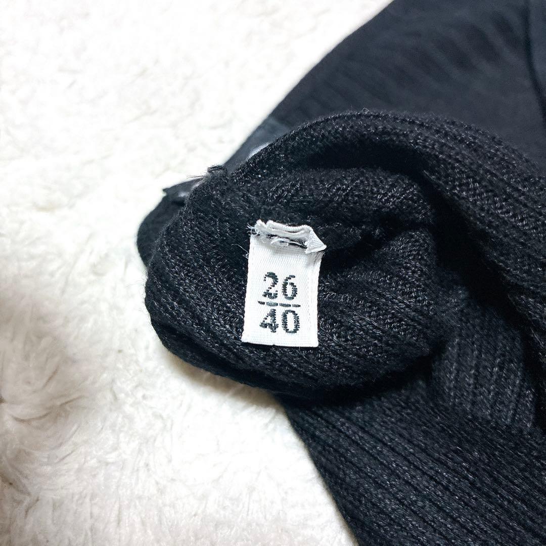 D&G ドルチェアンドガッパーナ　カーディガン　リブ編み　ブラック　40