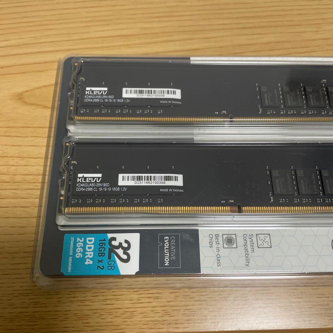 メモリー KLEVV DDR4 32GB (16GB x 2) DIMM 2666MHz