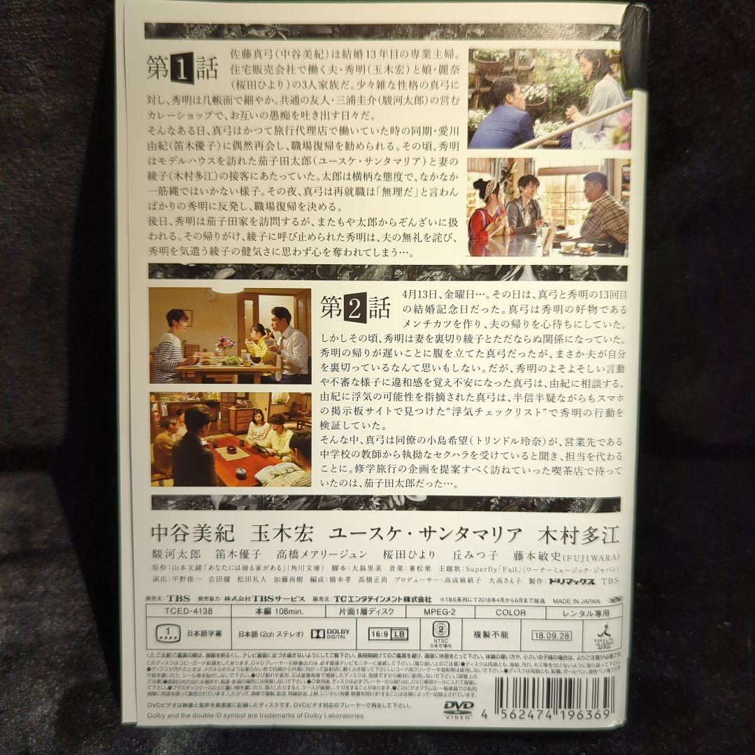 中谷美紀　玉木宏　あなたには帰る家がある DVD　6巻 全巻セット