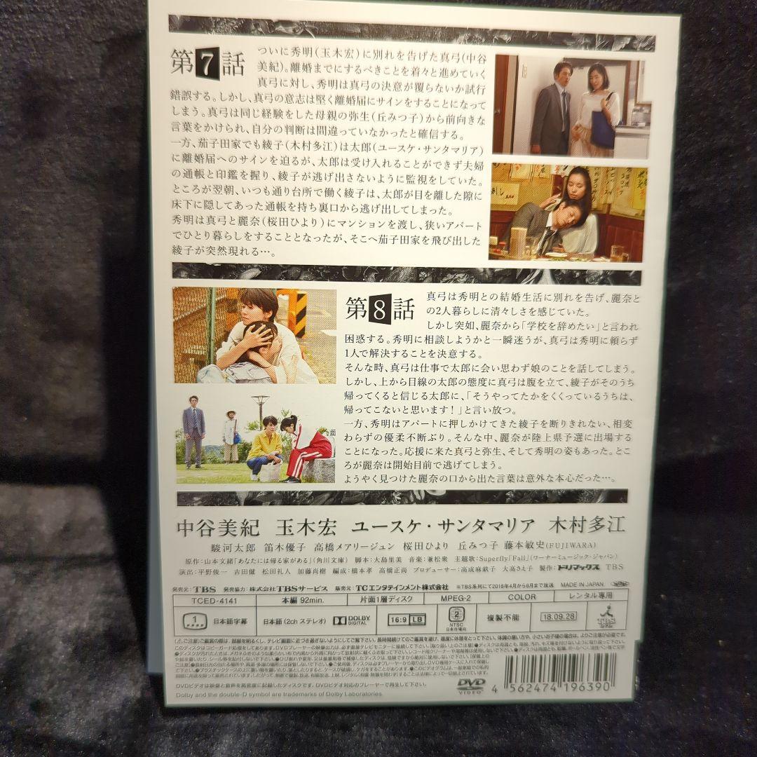 中谷美紀　玉木宏　あなたには帰る家がある DVD　6巻 全巻セット