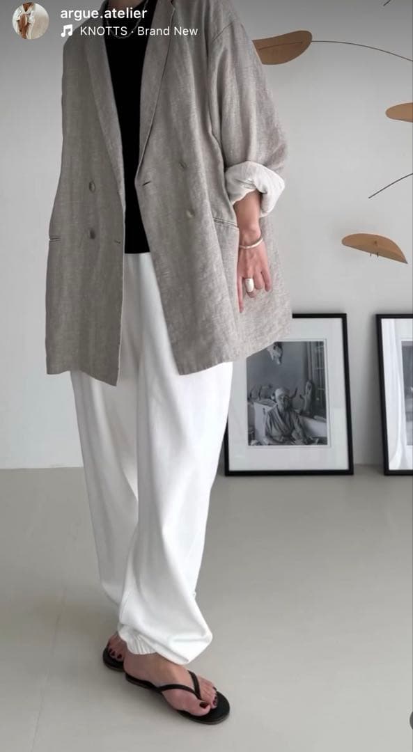 ジャケット・アウター argue LINEN ESSENTIAL RHYTHM JACKET