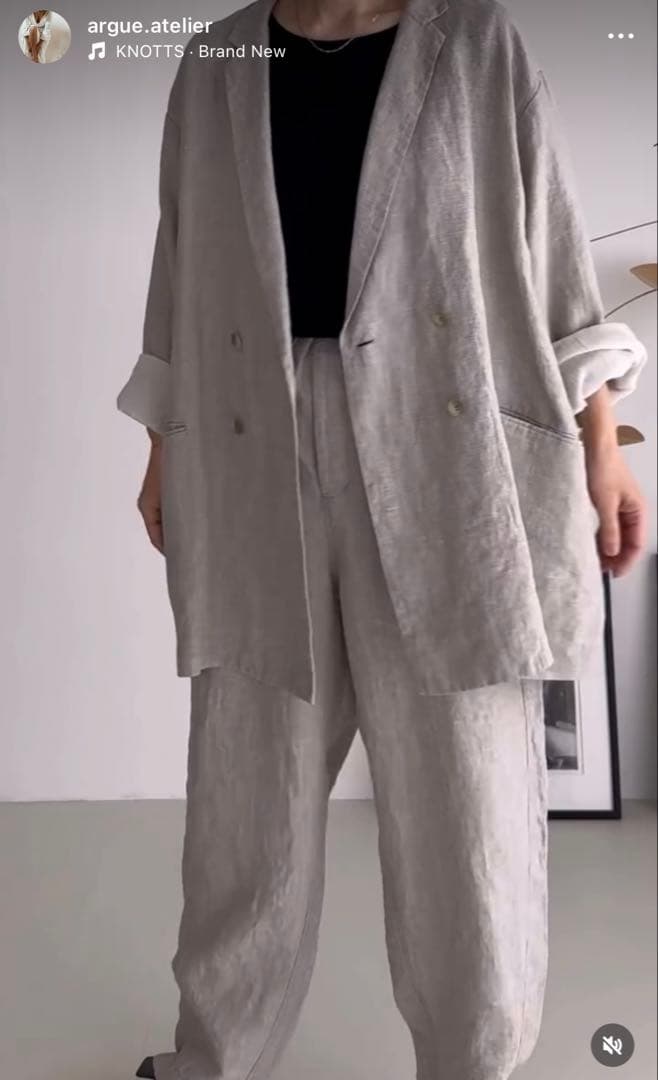 ジャケット・アウター argue LINEN ESSENTIAL RHYTHM JACKET