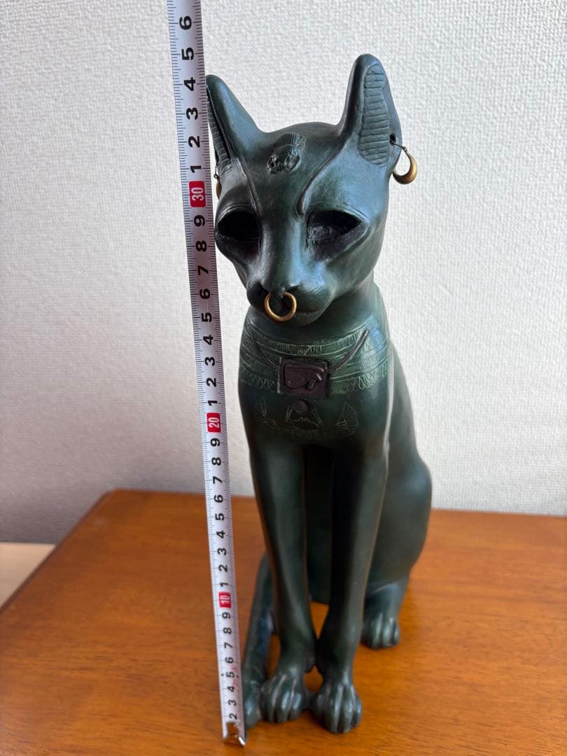 エジプト猫 バステト像 大型 オブジェ 35cm 4.6kg エジプト神話 置物