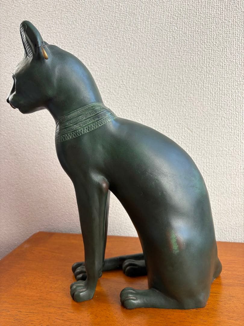 エジプト猫 バステト像 大型 オブジェ 35cm 4.6kg エジプト神話 置物