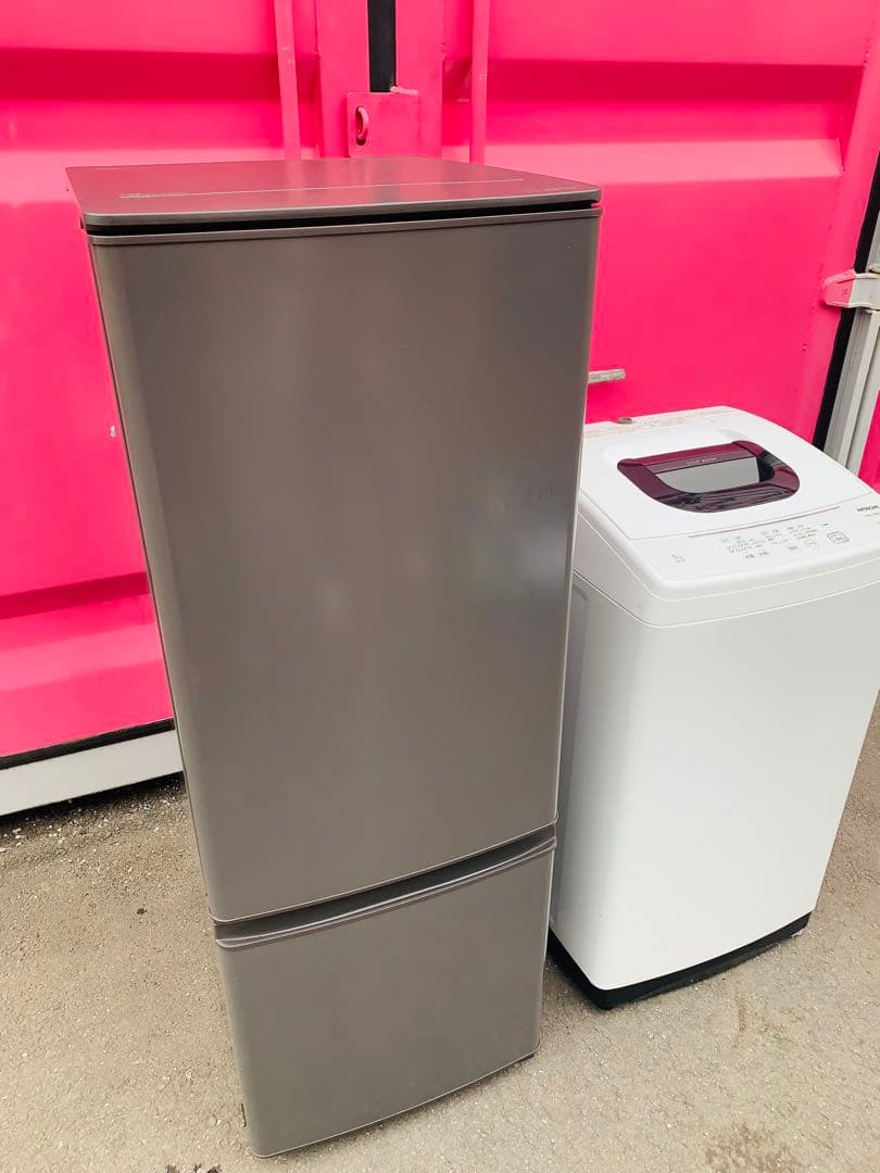 新生活応援家電セット／三菱電機168L／HITACHIスリムコンパクト5kg