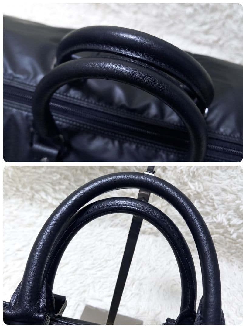 ●良品●　ハンティングワールド　バチュークロス　2way　ボストンバッグ　黒