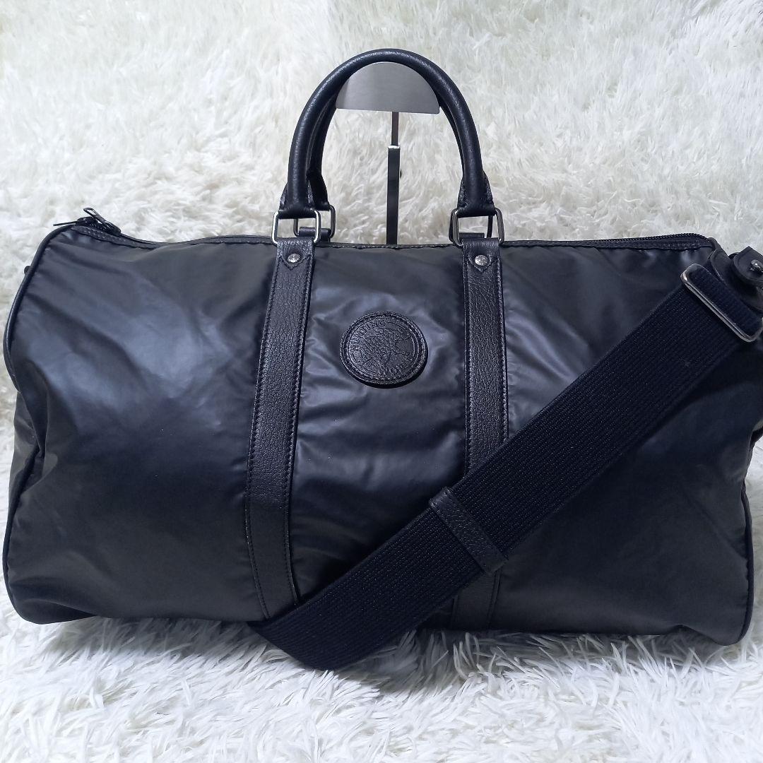 ●良品●　ハンティングワールド　バチュークロス　2way　ボストンバッグ　黒