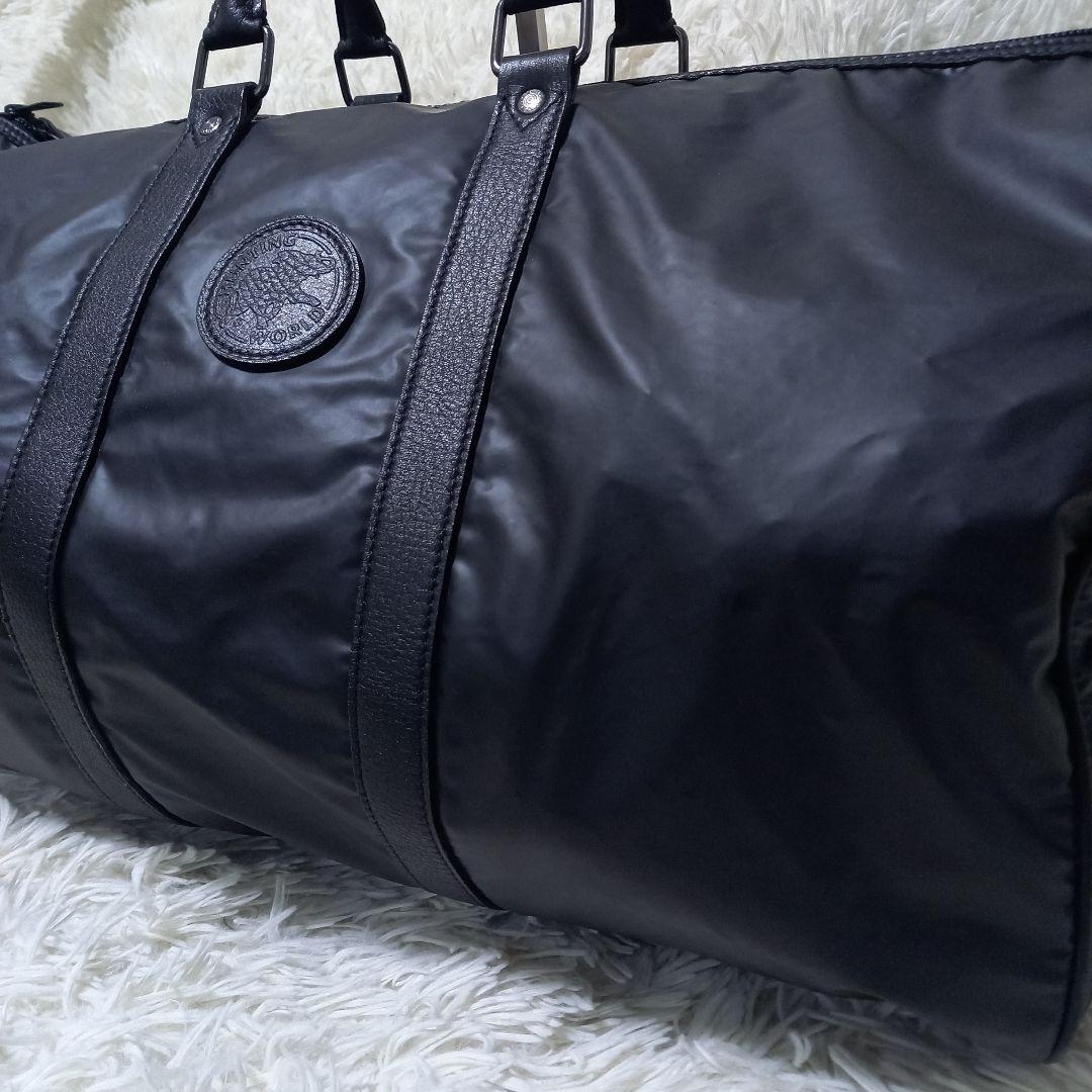 ●良品●　ハンティングワールド　バチュークロス　2way　ボストンバッグ　黒