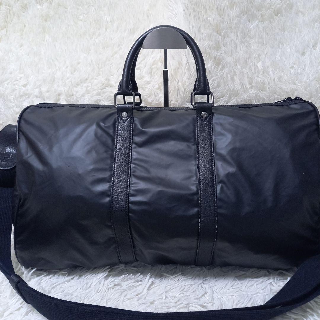 ●良品●　ハンティングワールド　バチュークロス　2way　ボストンバッグ　黒