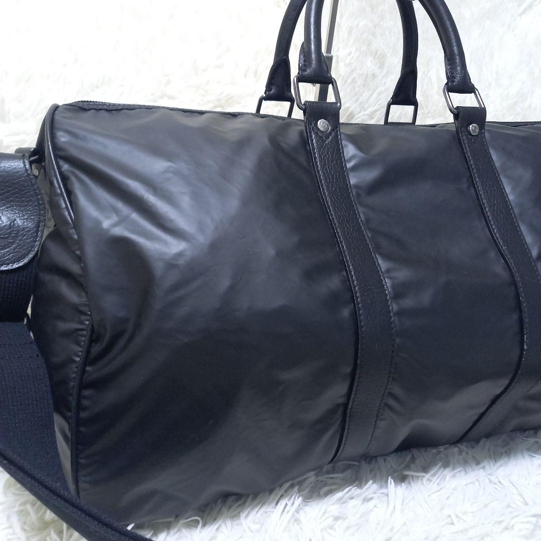 ●良品●　ハンティングワールド　バチュークロス　2way　ボストンバッグ　黒