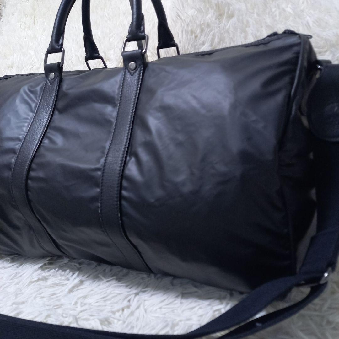 ●良品●　ハンティングワールド　バチュークロス　2way　ボストンバッグ　黒