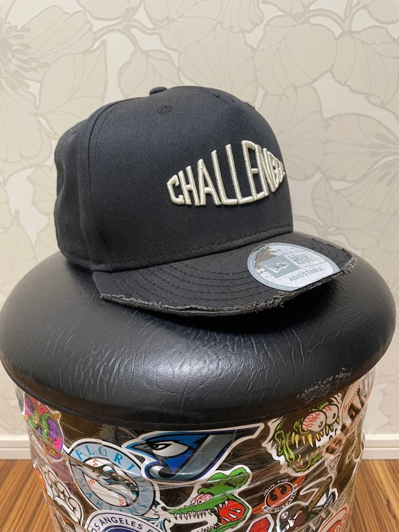 初期 CHALLENGER×NEW ERA つば切りキャップ
