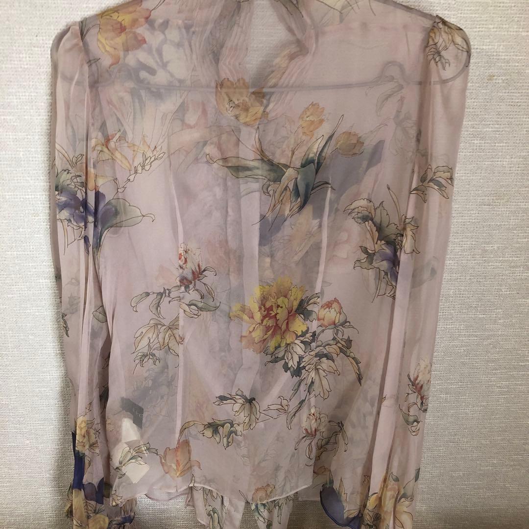 EPOCA シルクドレス フラワープリント シフォン上40下38