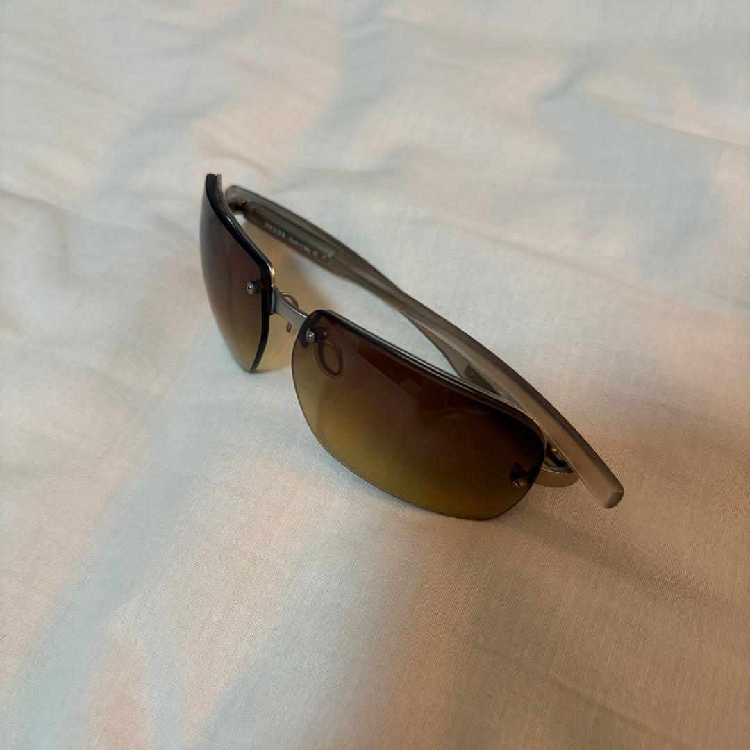 小物 archive PRADA half rim sunglasses