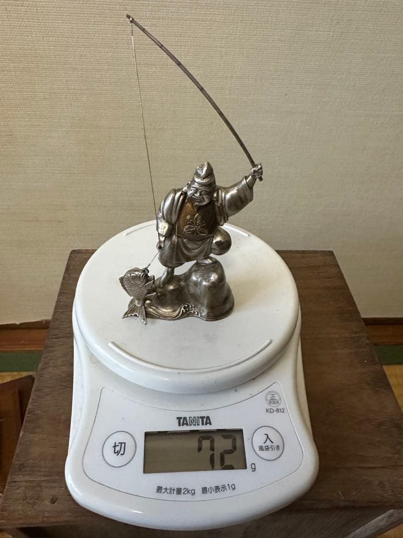 稀少!! 純銀製の恵比寿様の置物