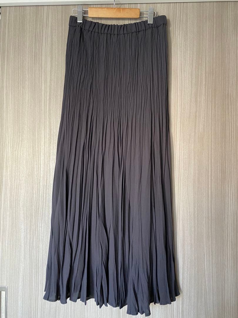 新品★今季23区【洗える】クラッシュプリーツジョーゼットスカート
