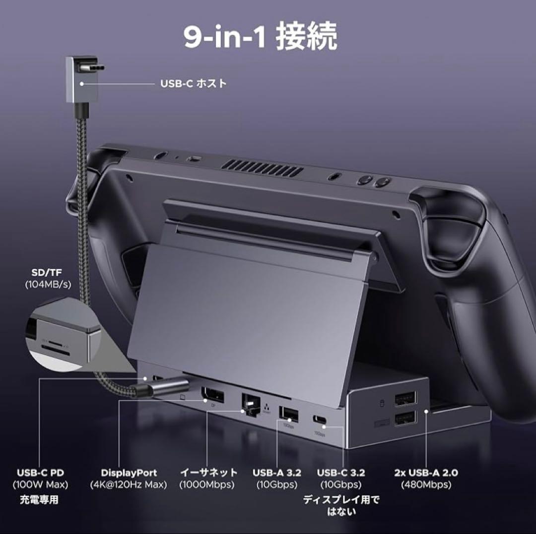 UGREEN Steam deck/Switch 用TVドック 9-IN-1