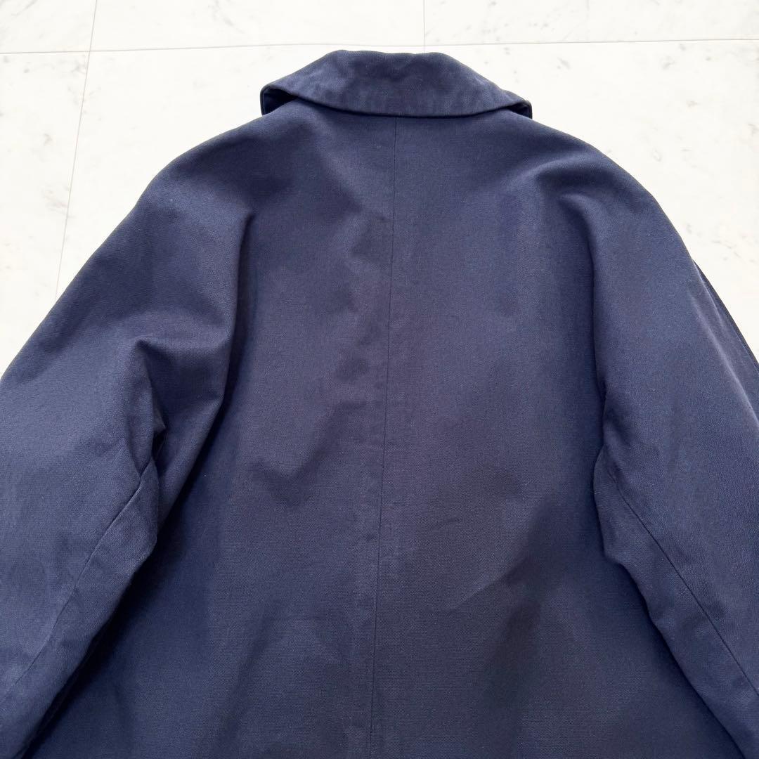 【COMME des GARCONS】コムコム 丸襟 Aラインコート ネイビー