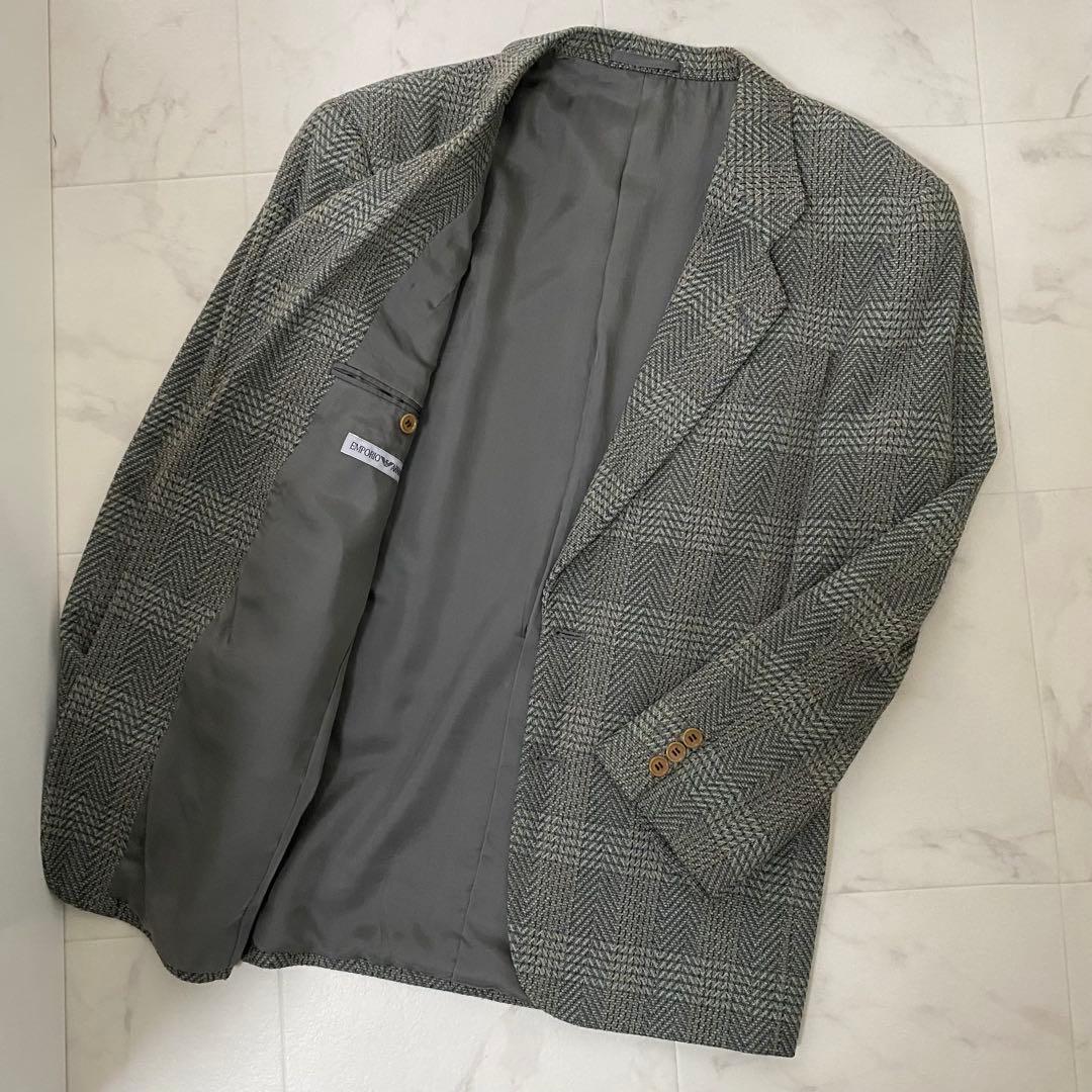 ＊美品＊エンポリオアルマーニ テーラードジャケット コート シルク ウール