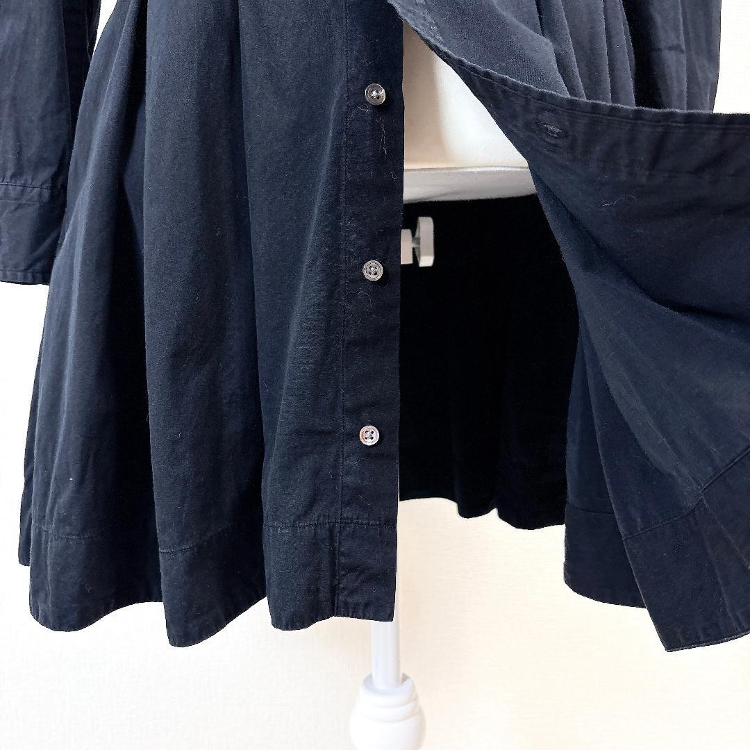 【美品】 POLO RALPH LAUREN 長袖シャツワンピース 4 ブラック