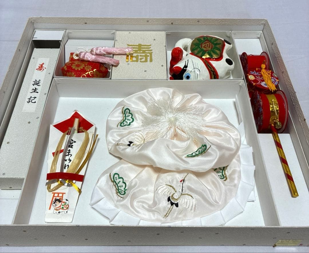 m*o様 5-上　お宮参り 七五三　着物、長襦袢　女の子正絹 祝い着　8点セット