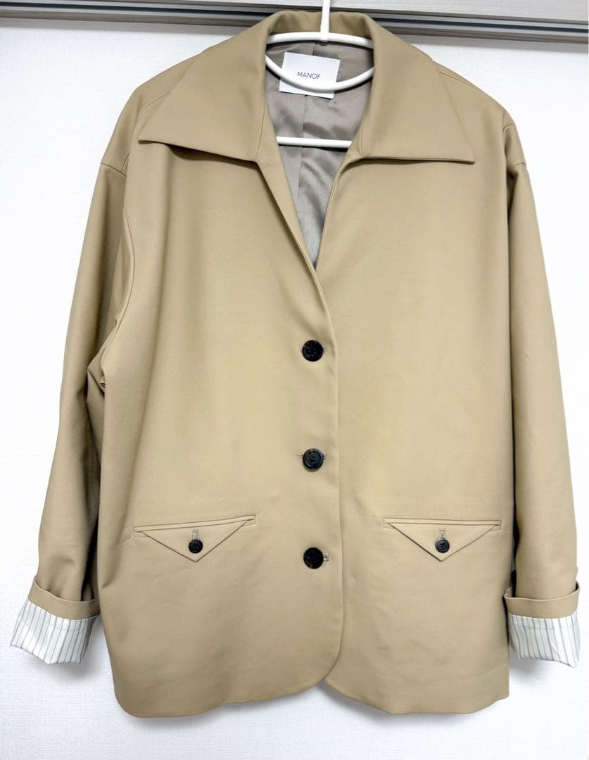 manof マノフ DETAILED OVER SIZE JACKET 美品