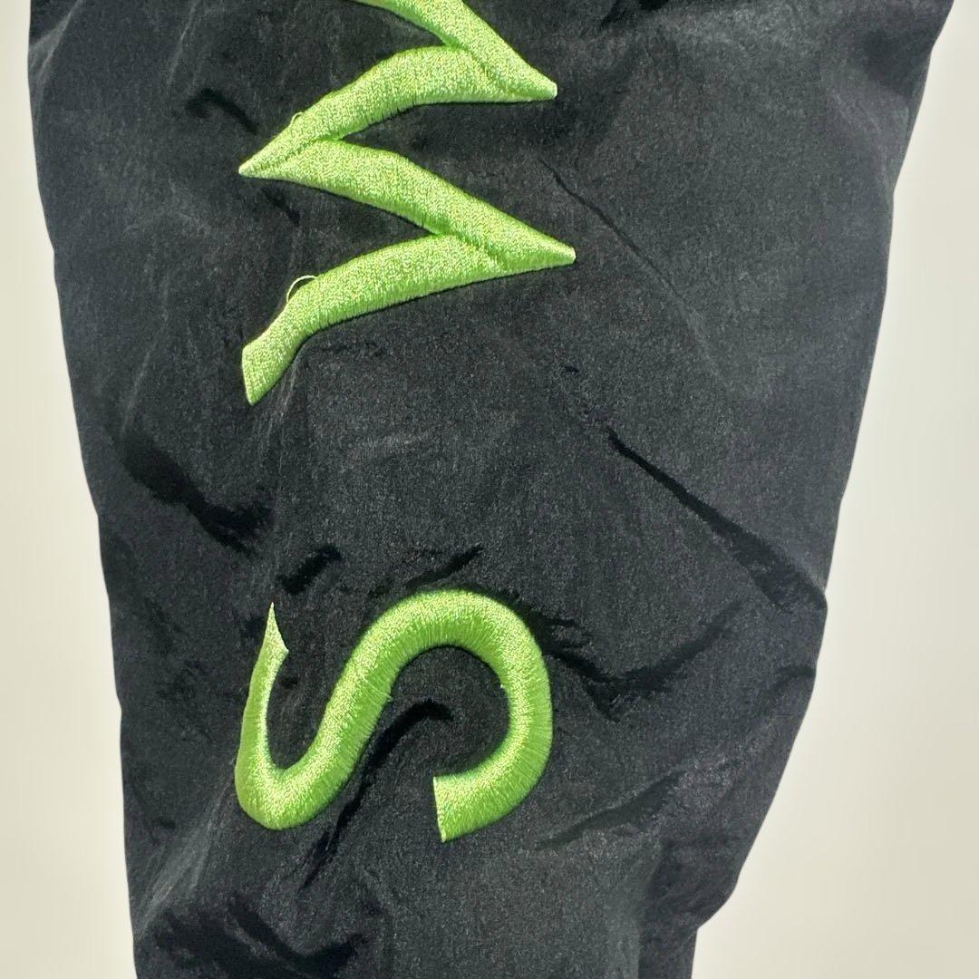 【美品】NIKE ウーヴン　ナイロンパンツ　ダブルスウッシュ　SWOOSH 黒
