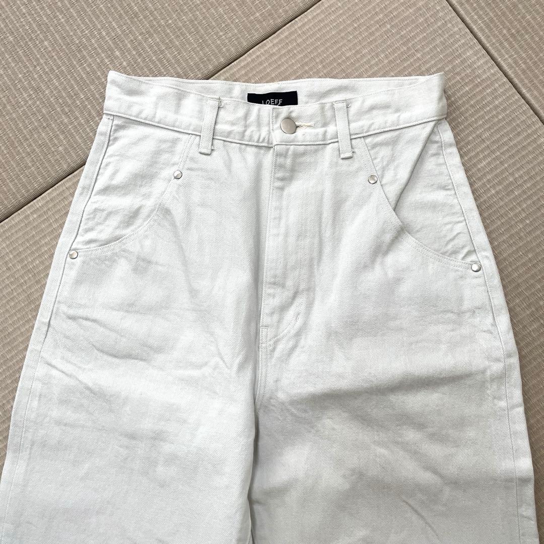 LOEFF ロエフ ホワイトデニム ストレートワイドパンツ　ユナイテッドアローズ