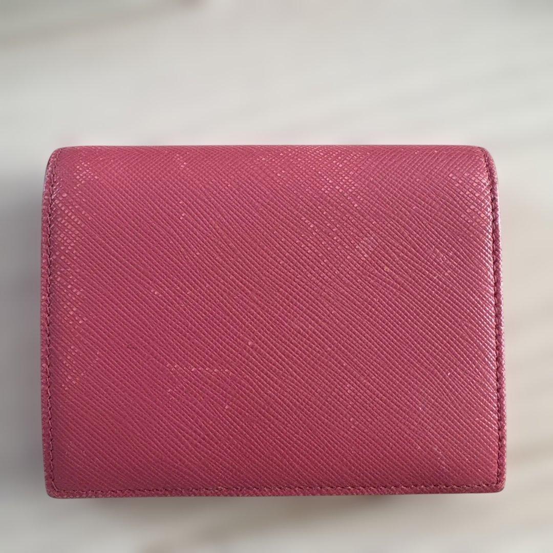 PRADA お財布　ウォレット　サフィアーノ　二つ折り財布　ペオニア