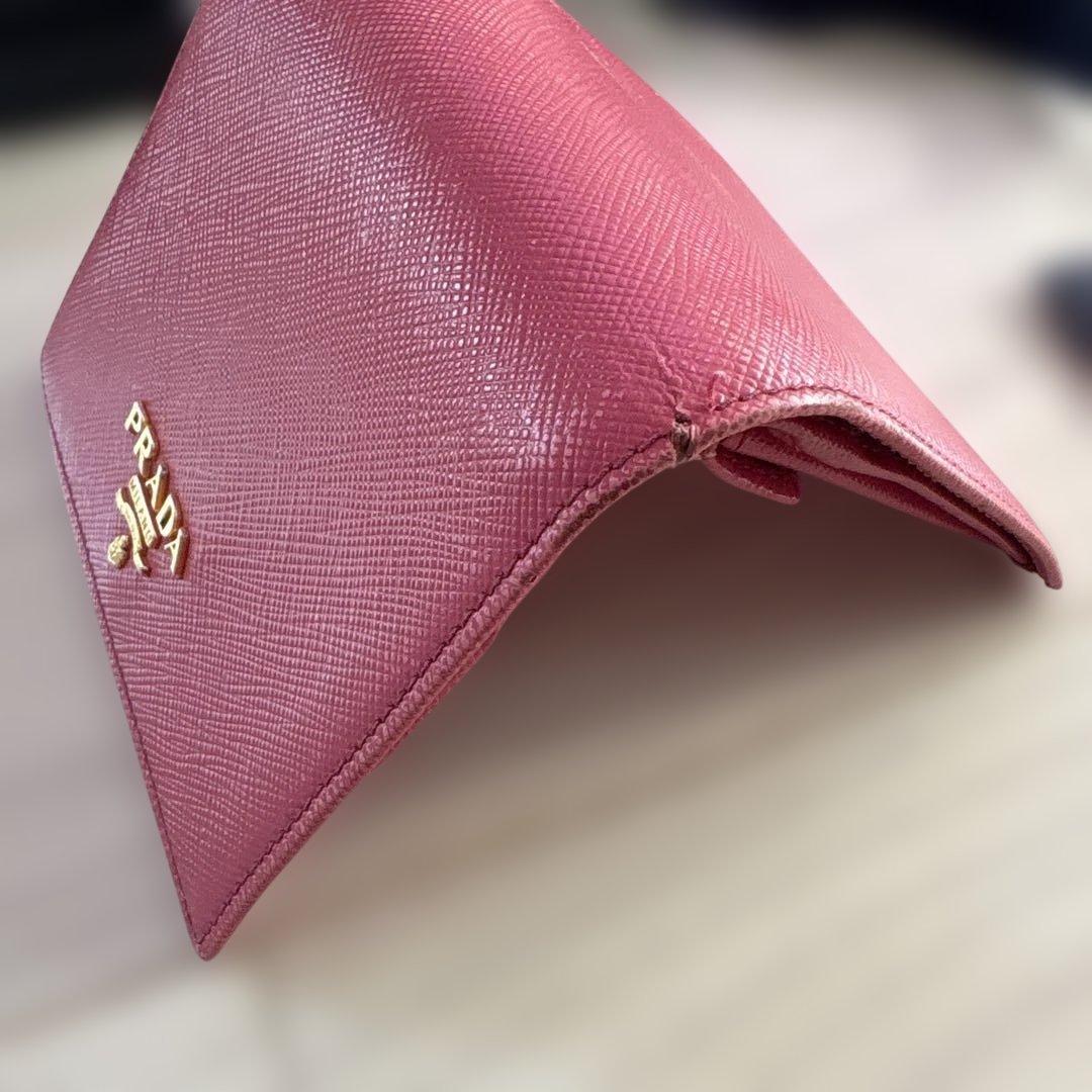 PRADA お財布　ウォレット　サフィアーノ　二つ折り財布　ペオニア