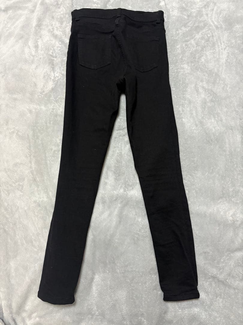 明日投稿最終　sheller デニム スキニー　シルバージップ　ブラック　S