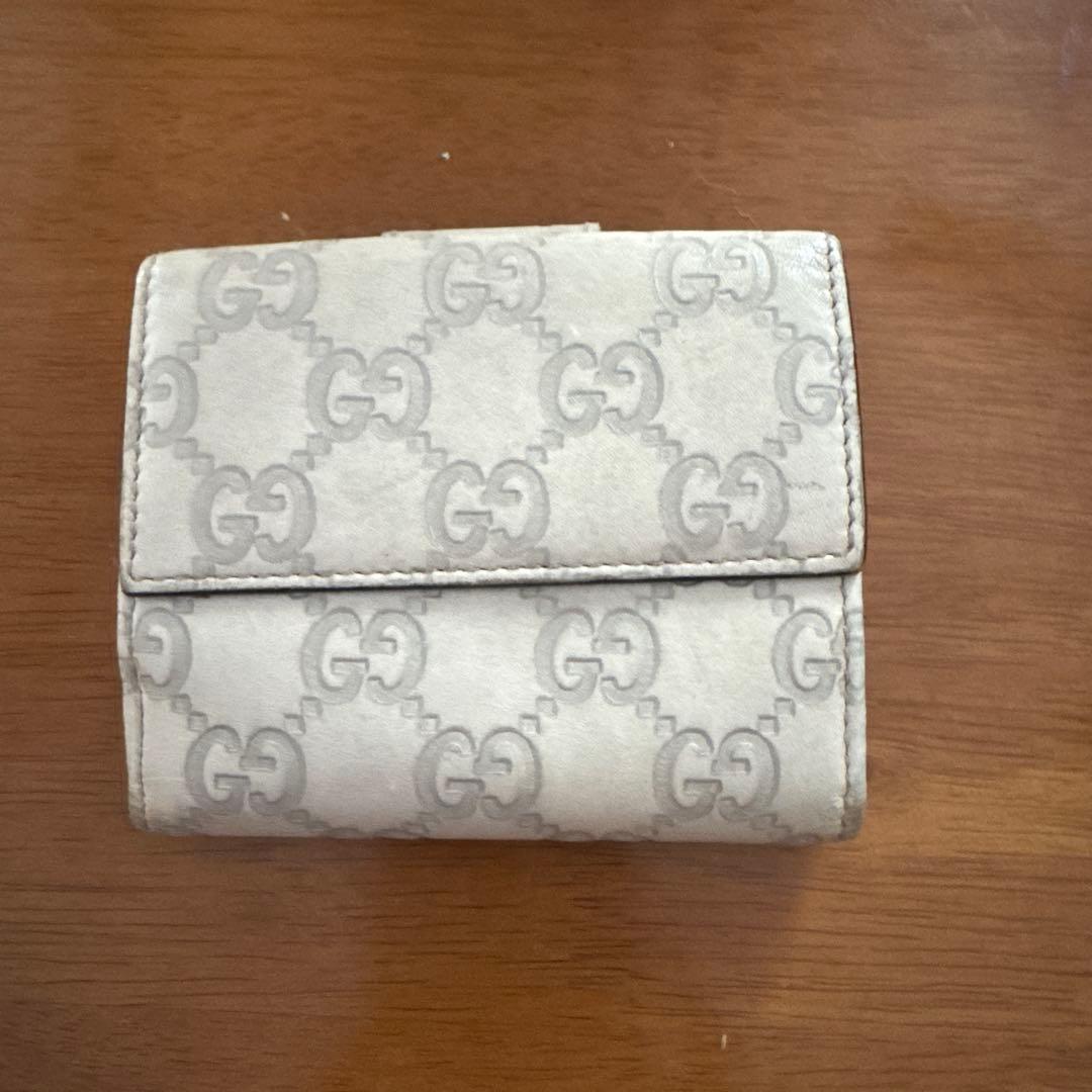 Gucci GGロゴ 二つ折り財布 ベージュ