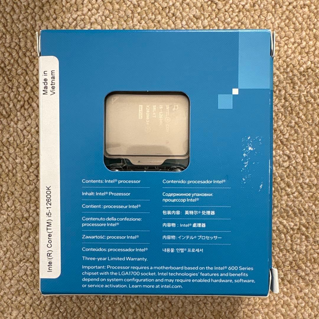 CPU Intel Core i5-12600K 12th Gen CPU